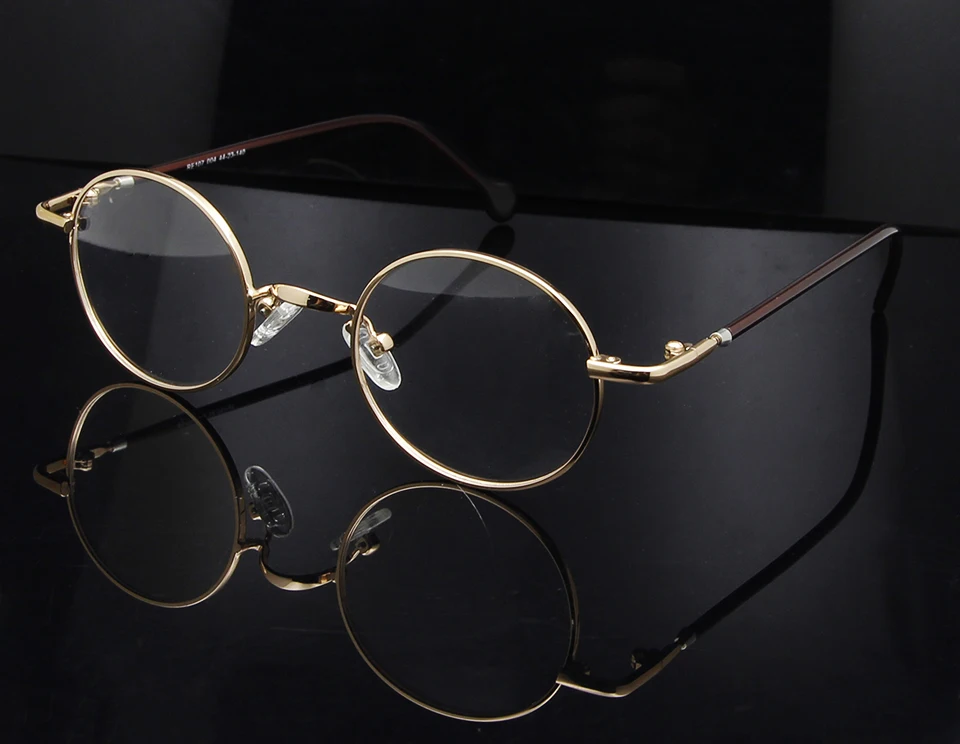 Высокое качество, металлические винтажные маленькие круглые очки, оправа для мужчин, оправа для очков, очки для женщин, прозрачные линзы, очки Gafas Ретро, оптика