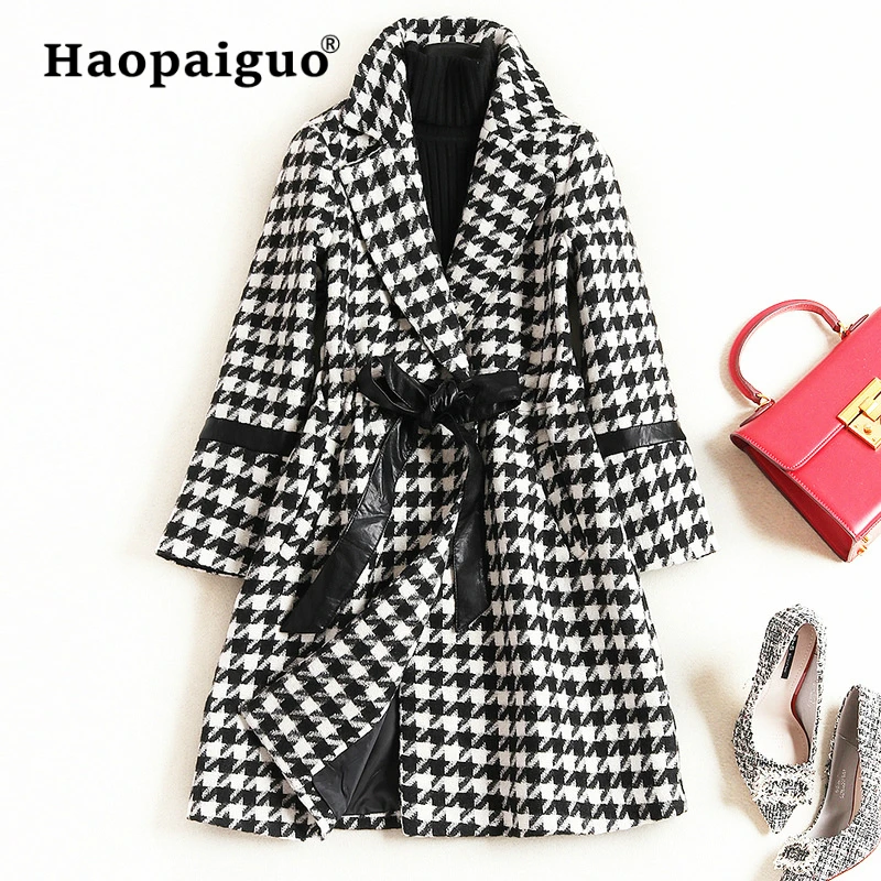 M-2XL Plus Size Spring Autumn Women's Wool Coat New Fashion Long Woolen Coat Single Breasted Slim Type Female Winter Wool Coat