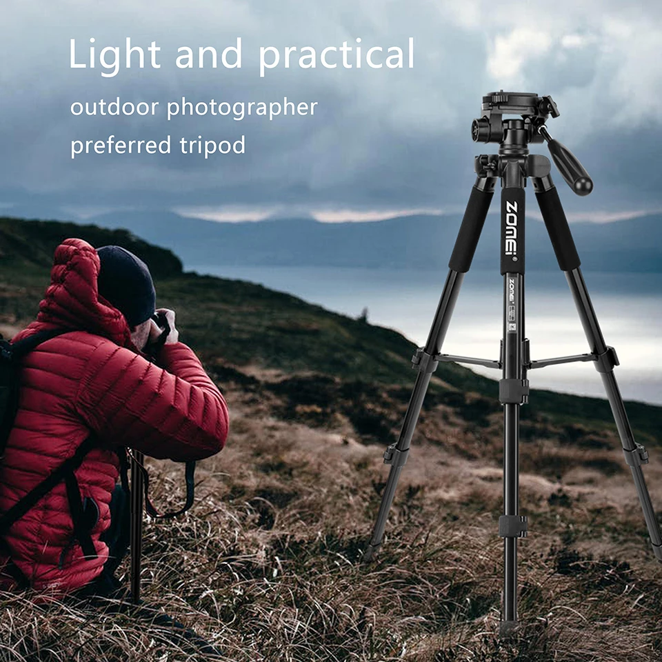 Штатив ZOMEI Q222 для камеры настольный гибкий дорожный смартфонов DSLR камер и