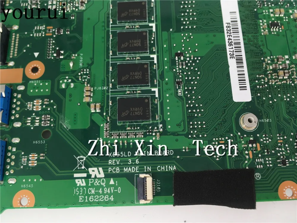  yourui X555LD REV:3.6 For ASUS X555LA X555LAB Laptop Motherboard with i3-5020u CPU 4GB RAM Tested W
