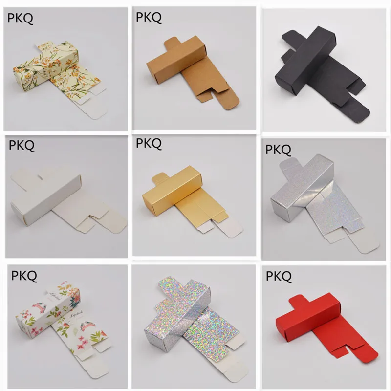 

2.5*2.5*8.5cm 100pcs Gift Paper Box for Lipstick Essential Oil Perfume Sprays sample party favor box lipstick box packaging