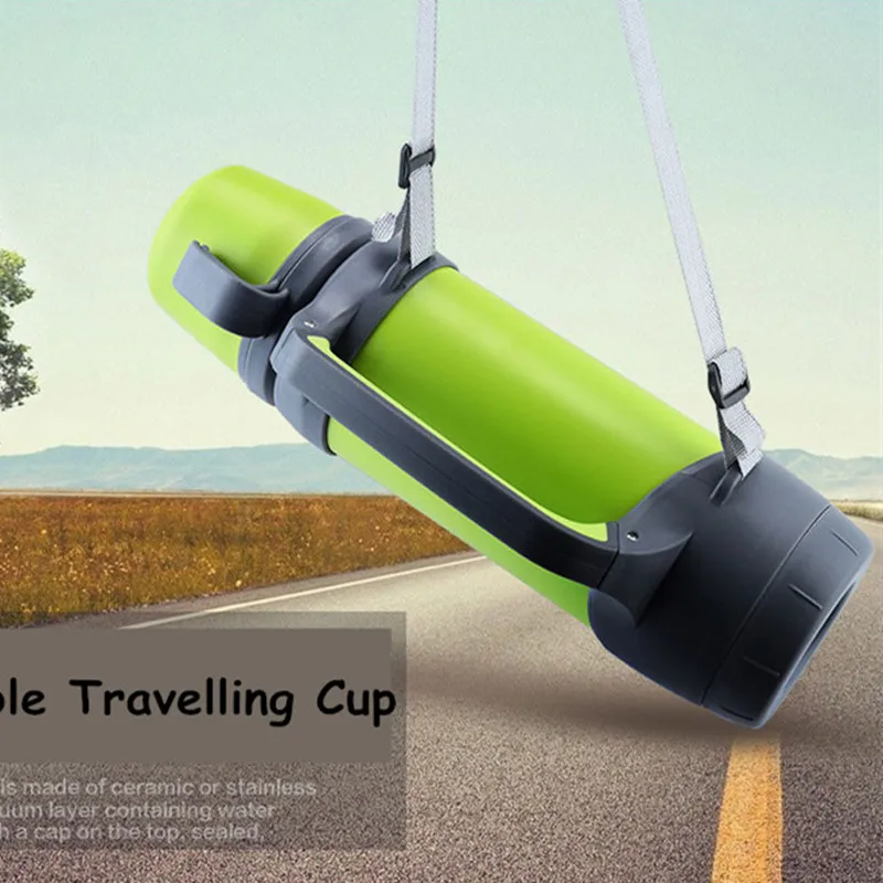 Hot 1L\2L Large Capacity Stainless steel 304 handgrip Double cap vacuum cup Portable Outdoor travel sport thermos flask bottles Hot 1L\2L Large Capacity Stainless steel 304 handgrip Double cap vacuum cup Portable Outdoor travel sport thermos flask bottles