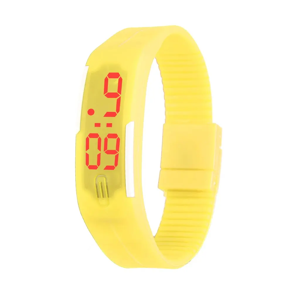 Детский светодиодный цифровой наружный спортивный браслет с датой, силиконовые наручные часы, подарок на день рождения для мальчиков и девочек, мода - Цвет: 02