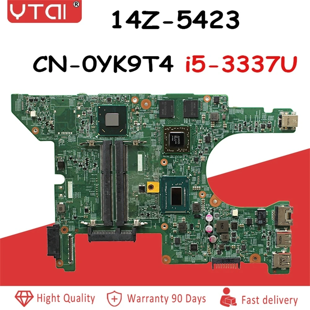 14 5423 Motherboard For Dell 14 14z 5423 Laptop Motherboard Cn 0yk9t4 0yk9t4 Yk9t4 Hm77 I5 3337u Mainboard 100 Tested Fast Ship September
