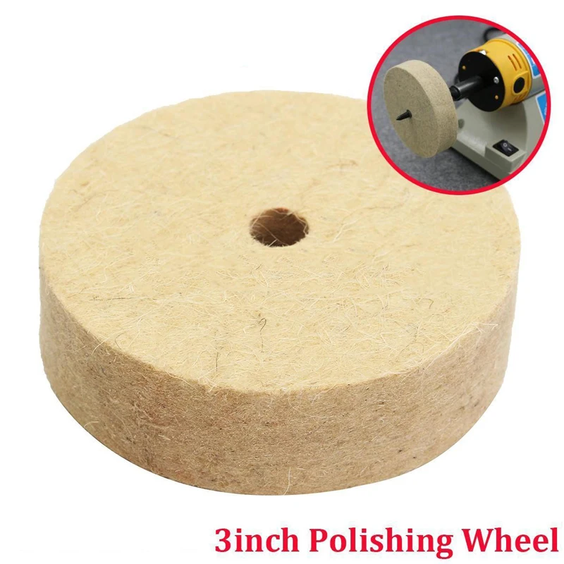 1Pcs 4 100mm Round Polishing Wheel 4 Inch Felt Wool Buffing Pad - Foto 8