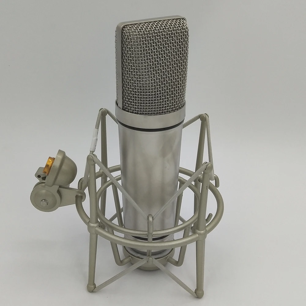 Metal de Aço Inoxidável Stainles Choque Montar Microfone Aranha Mic Suporte Shockmount - Image 5