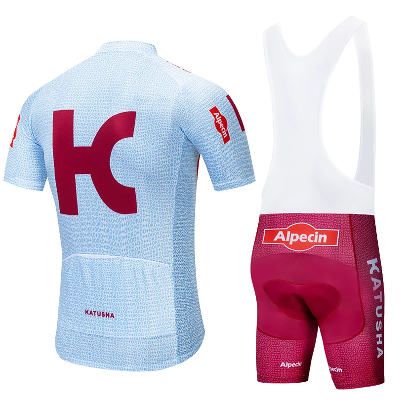 2019 ropa de ciclismo KATUSHA jersey de bicicleta de secado rápido para Hombre Ropa de bicicleta de verano equipo de ciclismo Jerseys 12D gel bicicleta pantalones cortos conjunto
