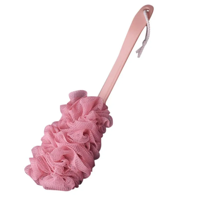 New Long Handle Hanging Soft Mesh Back Body Bath Shower Scrubber Brush Sponge6