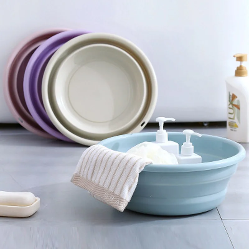 

3pcs Outdoor Folding Wash Basin Folding Bucket Container Portable Basin Collapsible Silicone Washbasin Outdoor Cleaning Tools