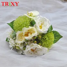 TRiXY B12 очаровательные цветы Свадебный Букет романтический искусственный букет невесты розы свадебные аксессуары для невест