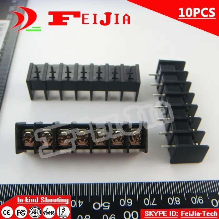 

10PCS 25-7.62-7P / 25 7.62mm 7Pin Barrier Terminal Block Screw Terminal Block Pitch 7.62mm Terminal Block Free Shipping