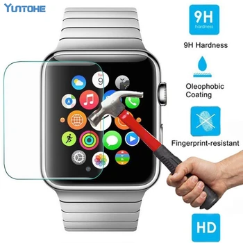 

Wholesale Ultra Thin High Transparency Sensitive Premium Tempered Glass Screen Protector For Apple Watch 38mm 42mm 300pcs/lot