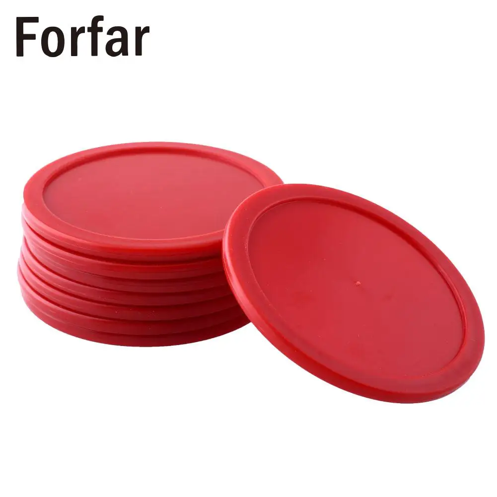 

Wholesale Mini 8Pcs 63.0mm Durable Red Air Hockey Table Pucks Puck Children Table Party Entertainment Accessories High Quantity