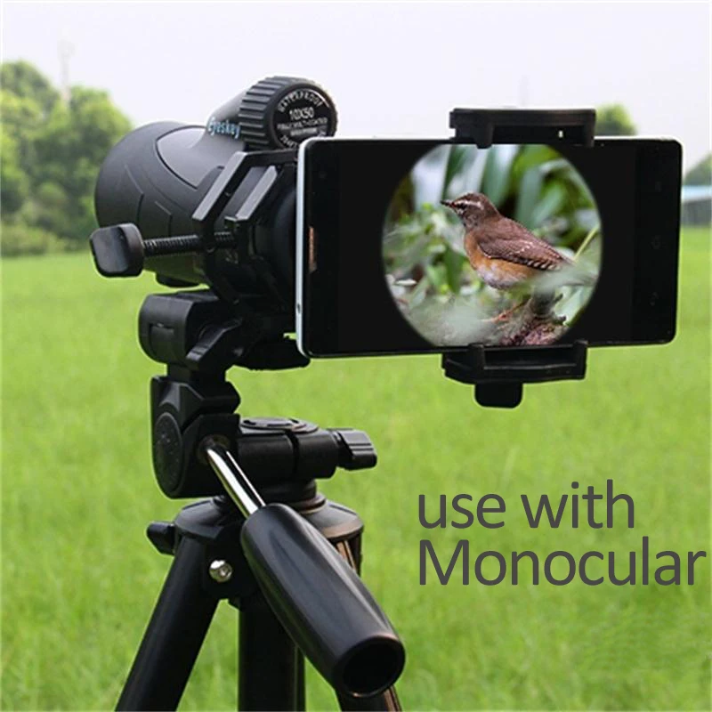 HUANEE Universal Cell Phone Adapter Mount- Compatible with Binocular Monocular Spotting Scope Telescope and Microscope adapter