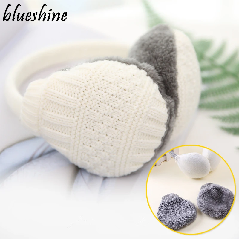 2017 Winter Warm Earmuffs Knitted Children Ear Muffs For Boy Washable