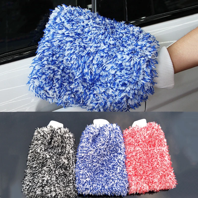 

Soft Absorbancy Glove High Density Car Cleaning Ultra Soft Easy To Dry Auto Detailing Microfiber Madness Wash Mitt Cloth Towel