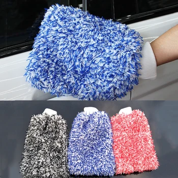 

Soft Absorbancy Glove High Density Car Cleaning Ultra Soft Easy To Dry Auto Detailing Microfiber Madness Wash Mitt Cloth Towel