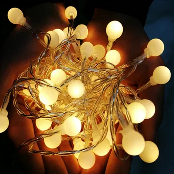 

Wrumava 6M 40 Led Christmas Tree Garland USB String Light Xmas Decoration Ball Curtain Navidad Curtain Fairy Holiday Lights