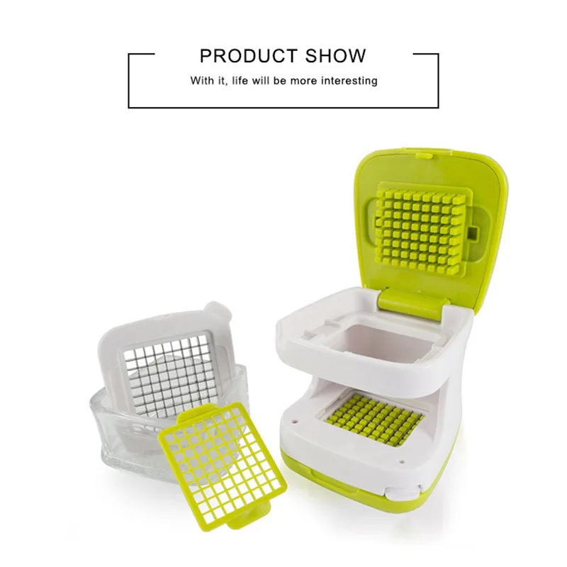 Multifunctional Sharp Garlic Hand Press Stainless Steel Practical Garlic Slicer Chopper Crusher Crush Kitchen Tools - Green (5)