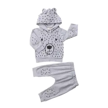 

Baby Boy Hooded Tops Sweatshirt Pants Warm Autumn Outfits Set Clothes Sets Newborn Baby Boys Girls Clothing Cotton 3-24M