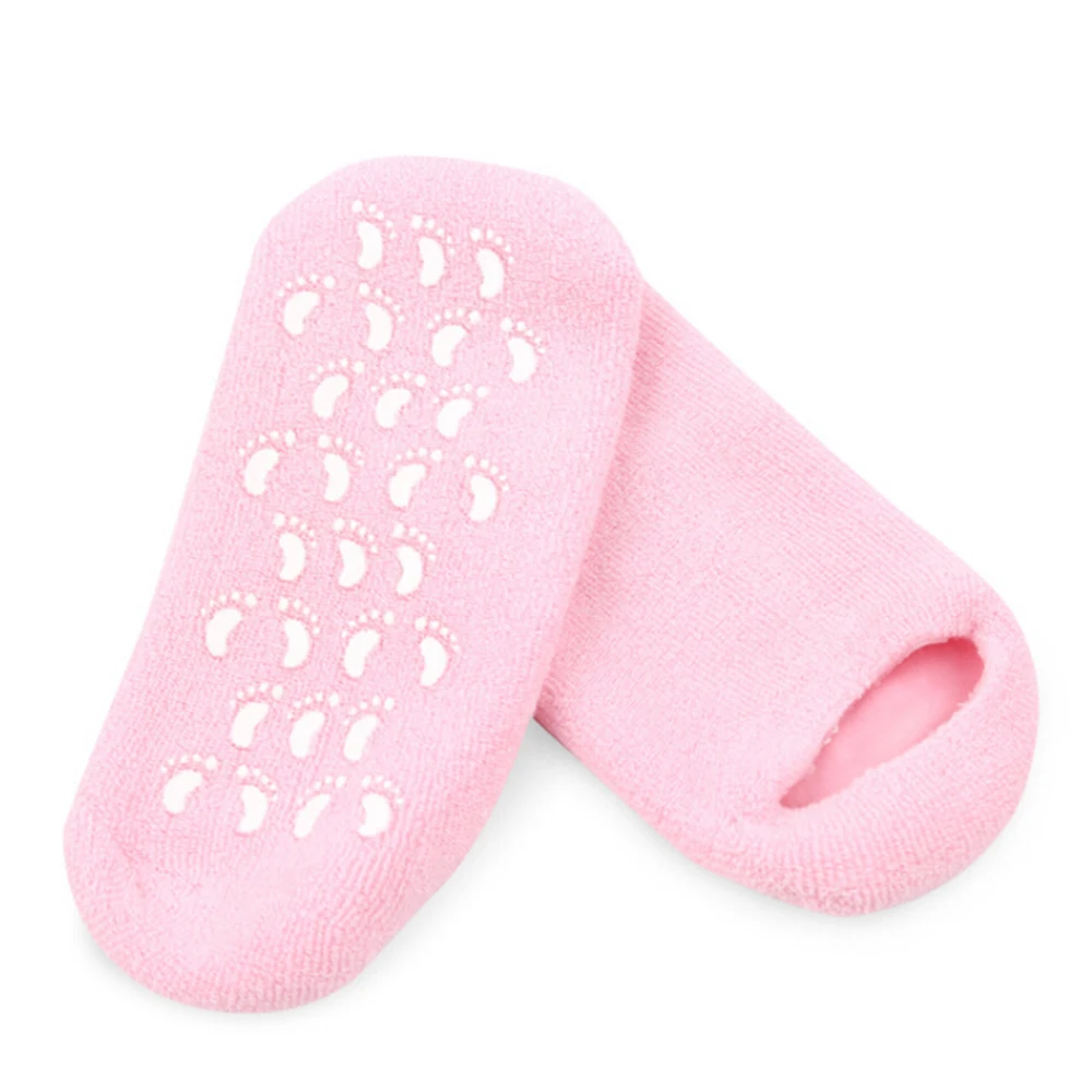 

Pink Socks 1 Pair Moisturizing Soft Repair Cracked Foot Skin Treatment Gel Spa Sock Care Stretchable Health Care Exfoliating New