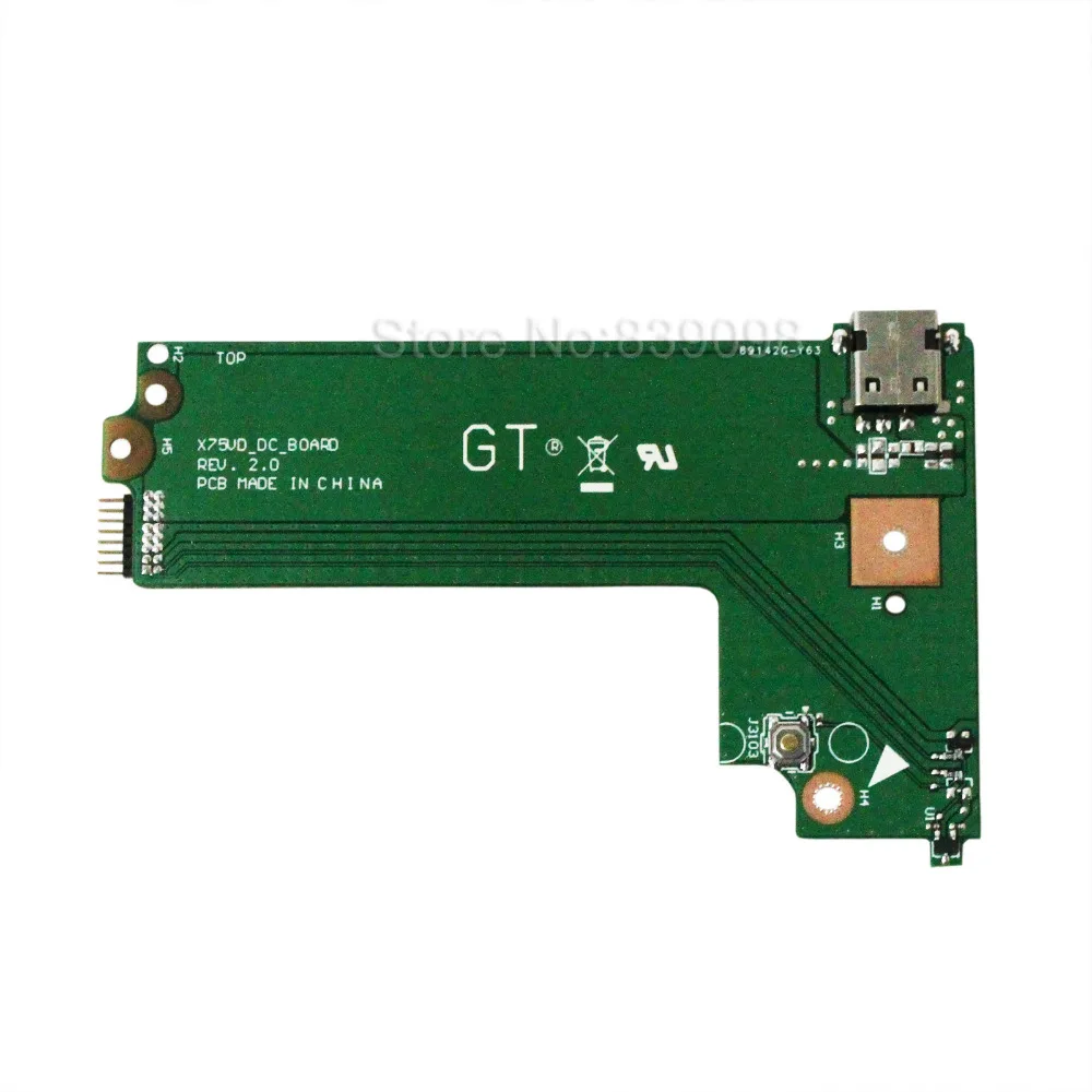 JINTAI DC Power Jack Button Switch Board FOR ASUS X75A X75VD F75VD X75VB X75VC R704VC X75A
