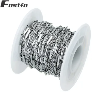 

Fostfo 10 Yard/roll Stainless Steel Chains Silver Color Necklace Long Chains For DIY Jewelry Making Necklace Accessories