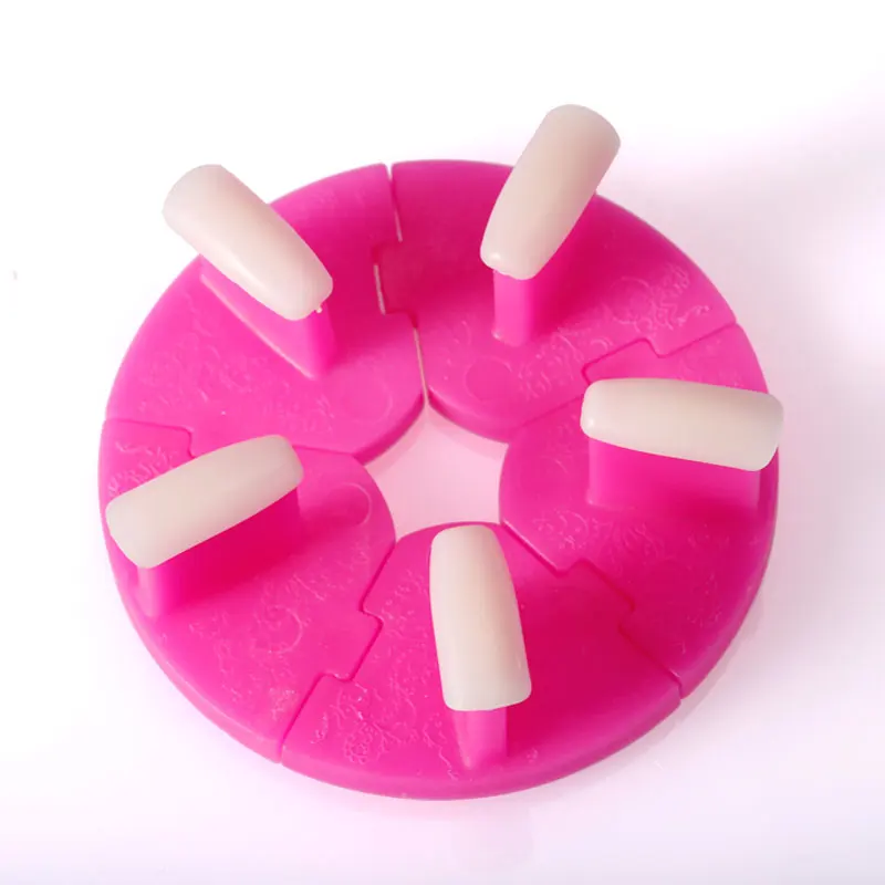 Modelones Newest Nail Practice Stand Holder False Nail Set DIY Nail Art Traning Frame With 5 Pcs