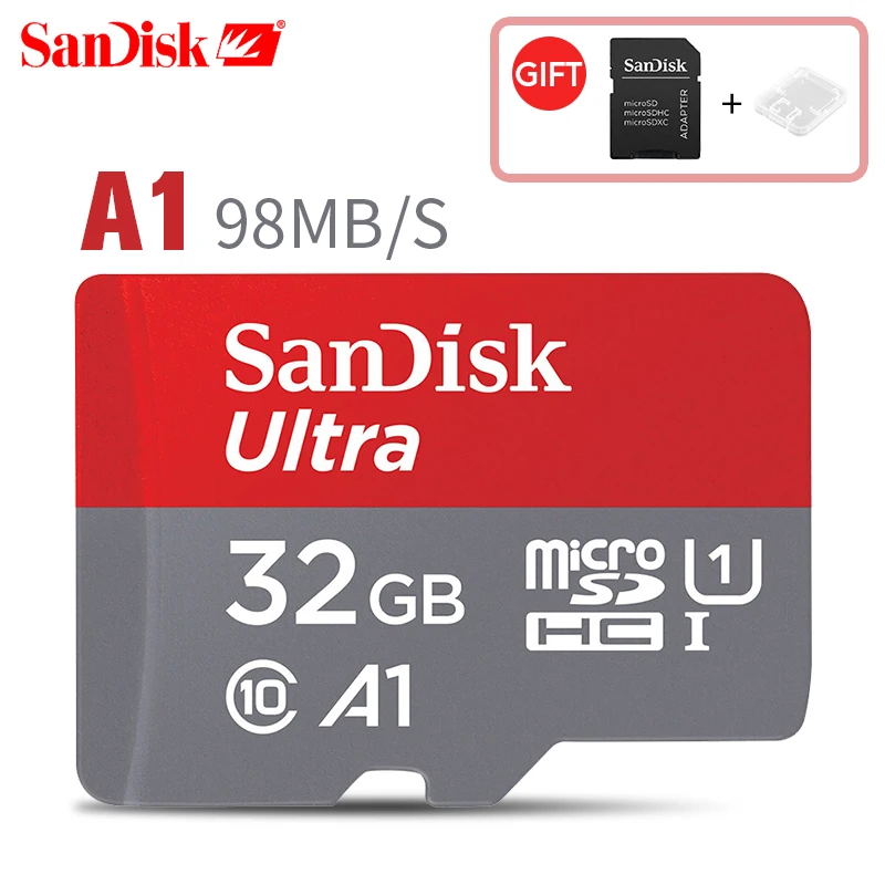 SanDisk A1 32GB 64GB Memory Card HD Micro SD SDHC SDXC TF Grade Class 10 Micro SD UHS TF Trans Flash Microsd 98MB/S - 100MB/s SanDisk A1 32GB 64GB Memory Card HD Micro SD SDHC SDXC TF Grade Class 10 Micro SD UHS TF Trans Flash Microsd 98MB/S - 100MB/s