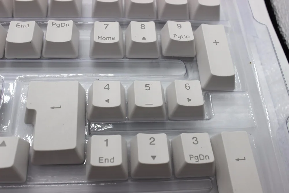 Прозрачные колпачки для клавиш с подсветкой OEM черные белые двойные 104 блестящие