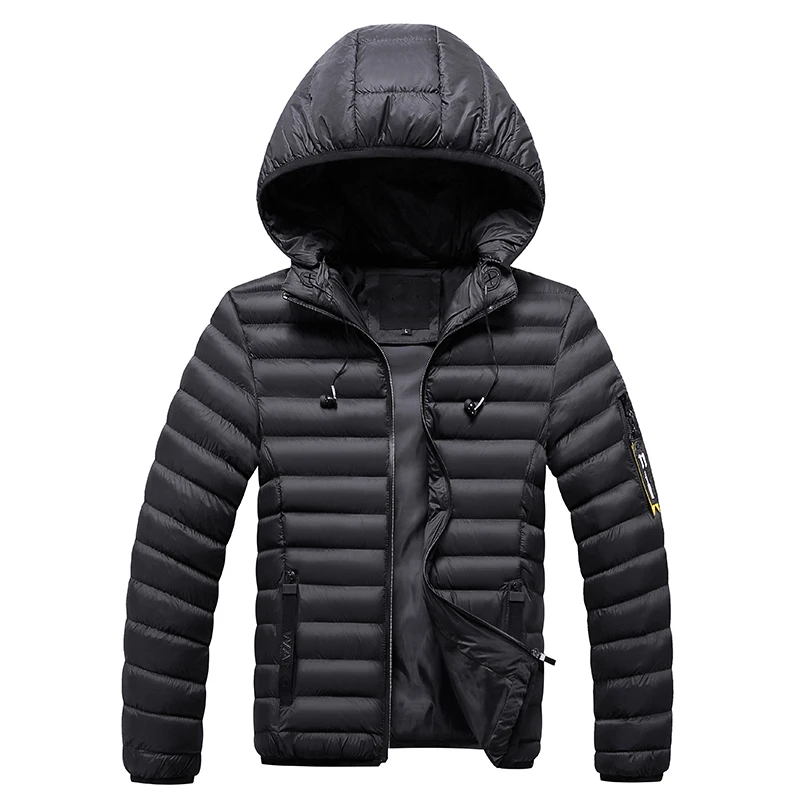 

Korean Style Fashion Winter Jackets Men Hooded Coats With Headset Classical Thick Warm Parka Men Casual Outwear Down Jackets