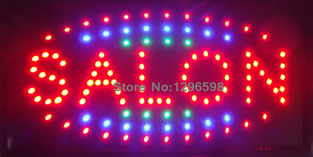 

CHENXI led salon neon sign shop open hot sale low power 10*19 inch indoor ultra bright flashing salon led advertising sign