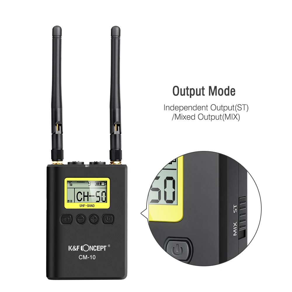 K & F концепция беспроводной записи Lavalier отворотом микрофон системы UHF
