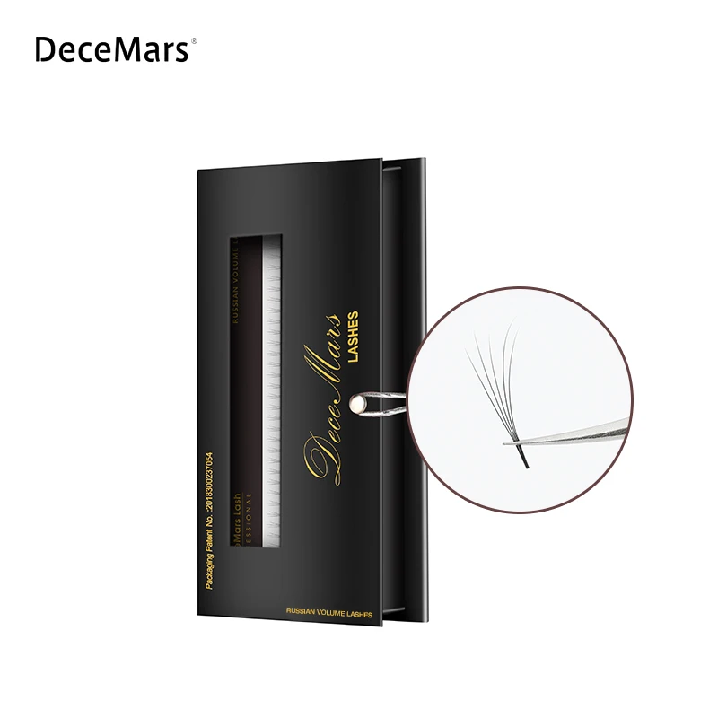 

DeceMars Eyelash Extensions Russian Volume 3D 4D 5D 6D 10D Pre-Fans, 0.07, C curl eyelash extension single length