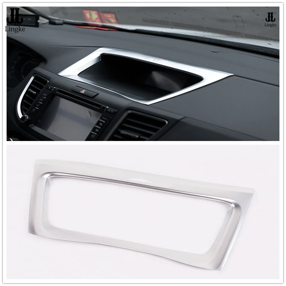 Хром Матовый тире Navi Панель рамка Крышка отделка для HONDA crcrv 2012 2013 2014 2015 |