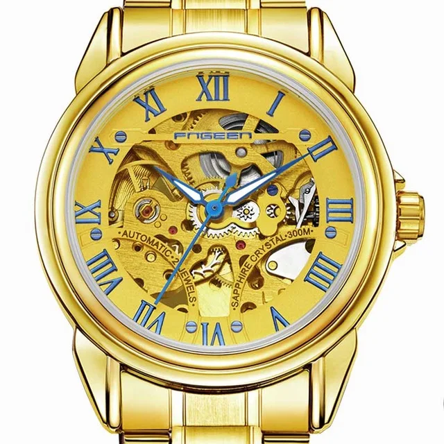 

Automatic mechanical watch han edition business double-sided hollow-out men watch waterproof mechanical watches