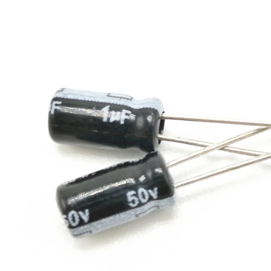 

60pcs/lot 50V 1UF 4*7 high frequency low impedance aluminum electrolytic capacitor 1uf 50V 20%