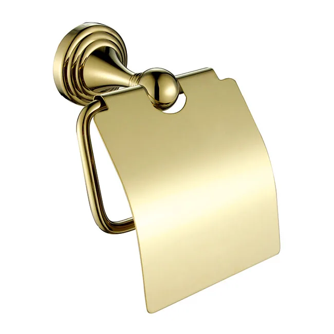 Alta qualidade de Ouro latão cobre suporte de papel higiênico do banheiro acessórios de Hardware de Ouro estilo