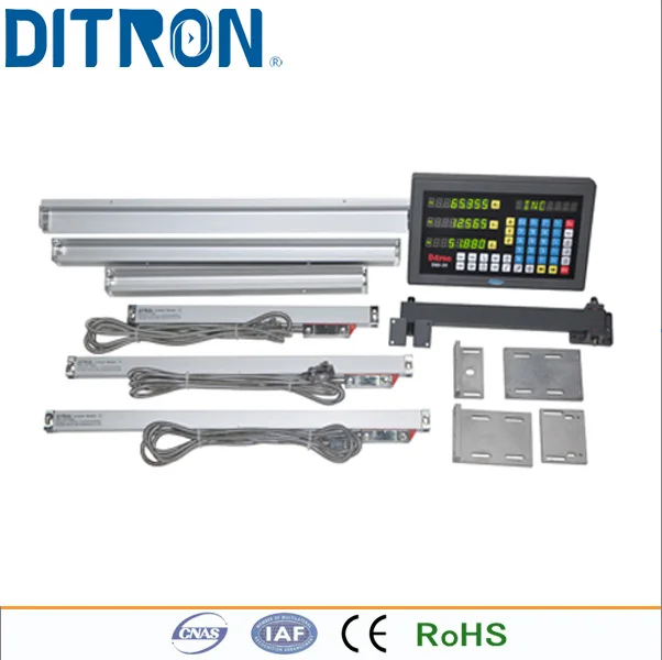 Упаковка продаж) Ditron стекла линейный весы DC10(50-500 мм)+ D60 3 оси цифровой индикации для 3 оси машины