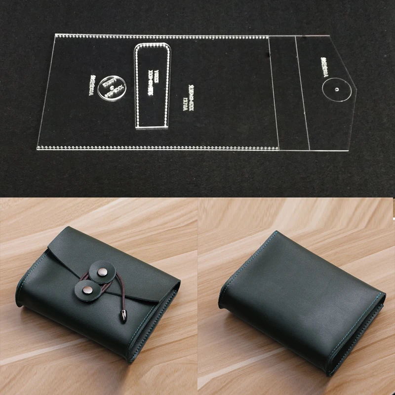 

Leather Template Portable Hard Disk Bag Portable power Storage Bag Sewing Pattern FOR leathercraft tool 15.5x12x3cm