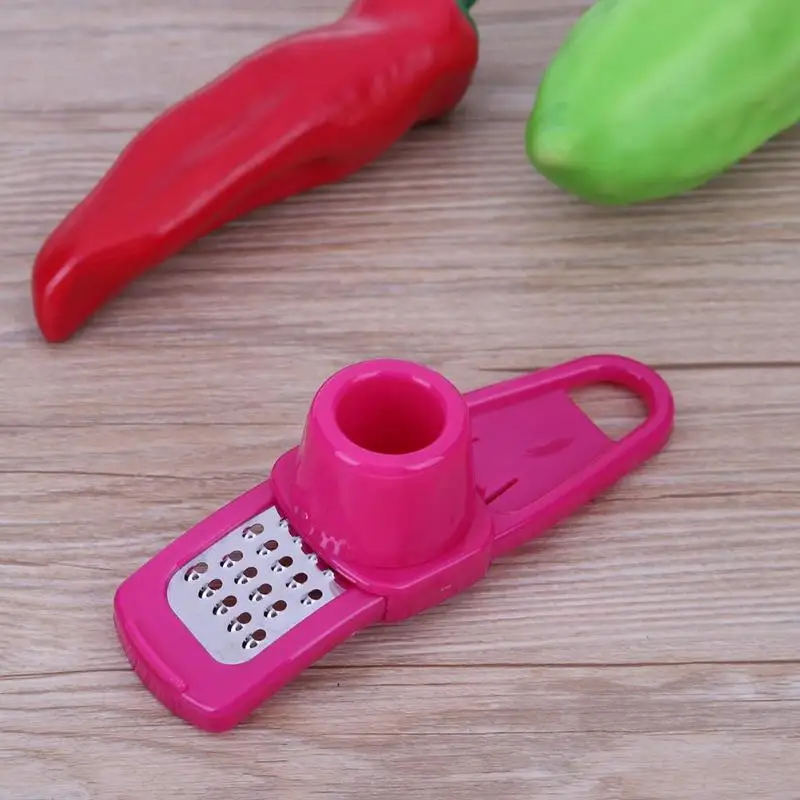 Useful 1PC Mini Plastic Garlic Press Multi functional Grinding Ginger Grater Planer Slicer Cutter Cooking Tools|Чеснодавка| |