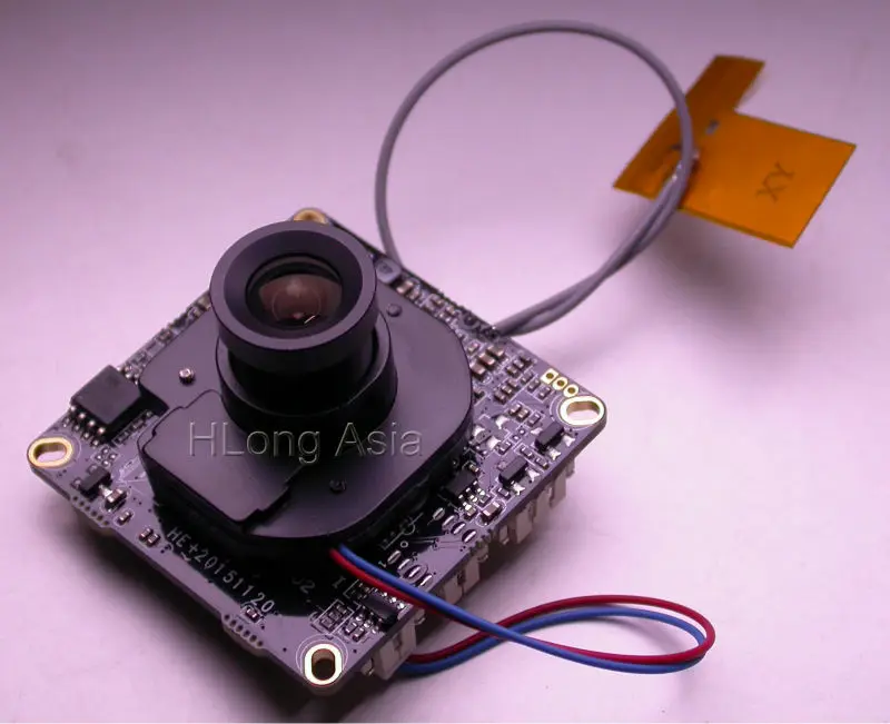 WiFi IPC 720P 1/3" CMOS 1035 image sensor + Hi3518E IP CCTV camera module board with IRC + 2.0MP LEN + wires