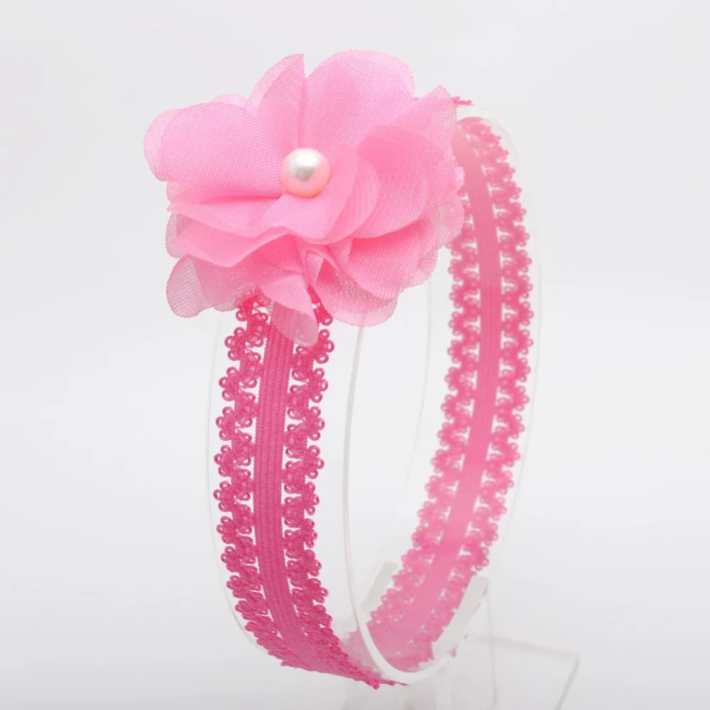 

1 Piece Big Girls Sheer Flowers Headbands Soft Elastic Hairbands Cute Floral Hair Accessories Gift