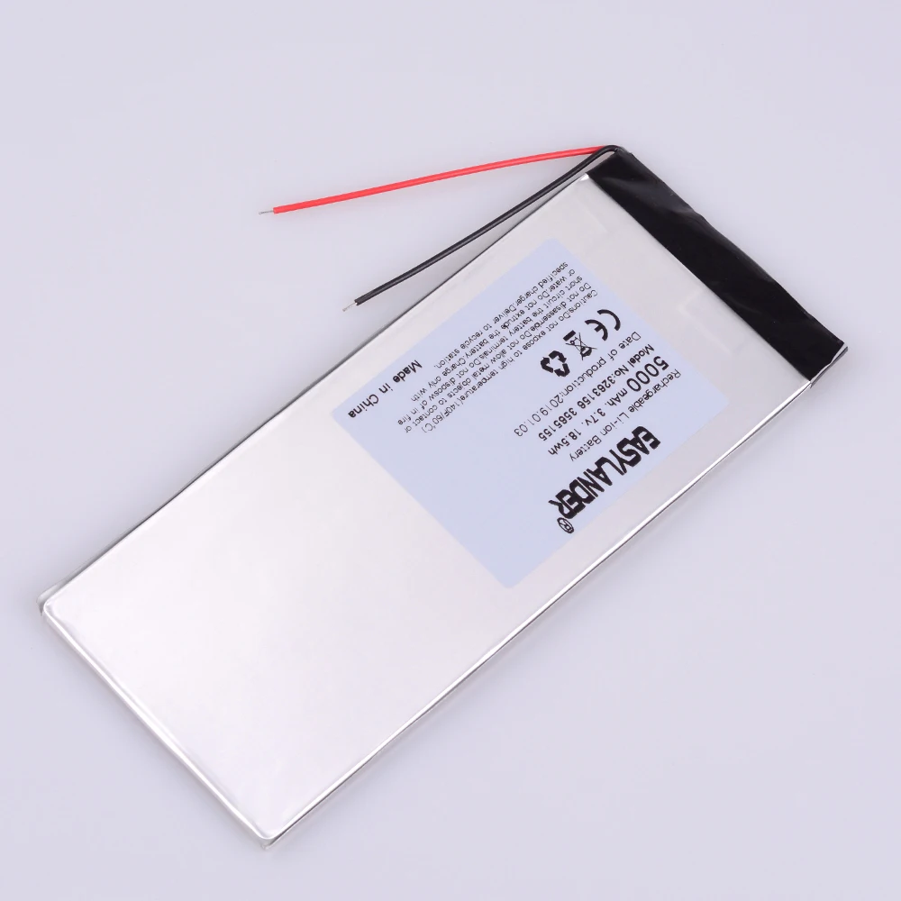 Дешево 3263156 3,7 V 5000 мА ч, Перезаряжаемые литий полимерный литий ионный аккумулятор Батарея для 8 дюймовый планшетный ПК CHUWI Hi8, CHUWI hi8 pro, xv8 DVD DVR 3565155