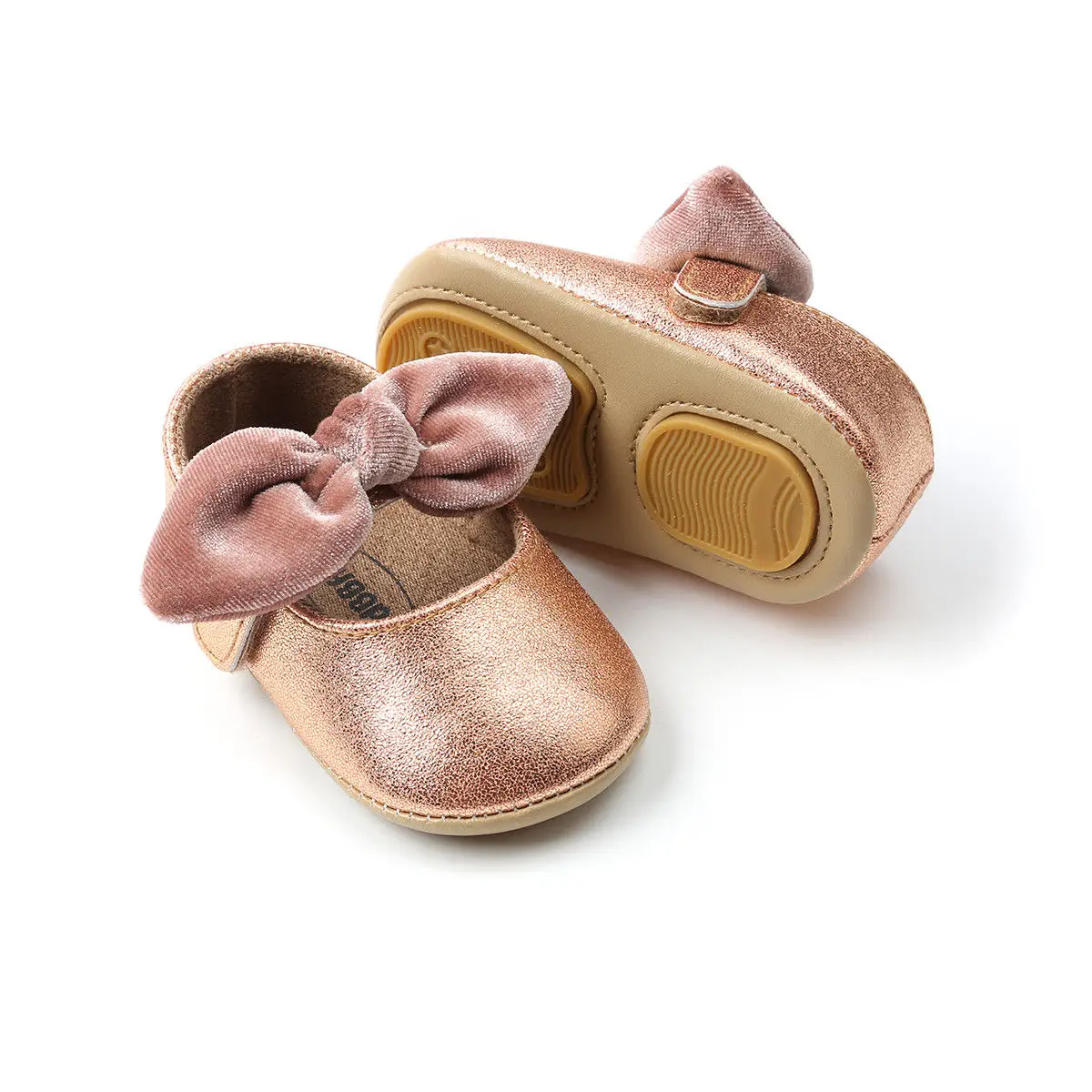 Детские для маленьких мальчиков искусственная кожа мягкая подошва обувь повседневная прогулочная обувь малыша кроссовки - Цвет: Золотой
