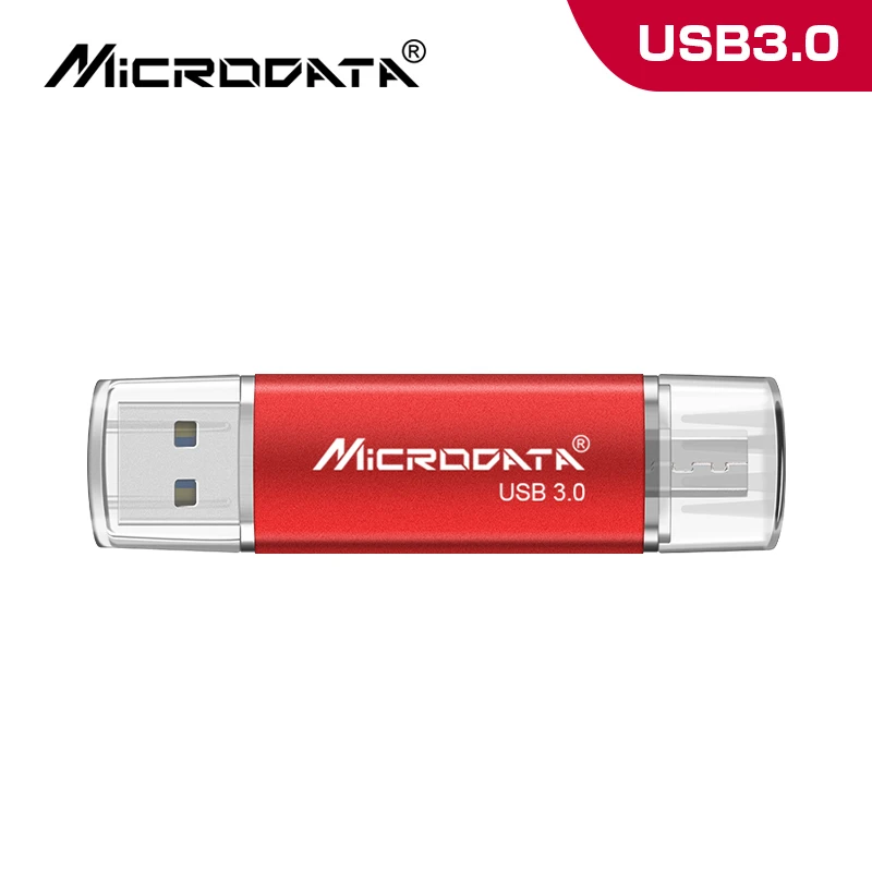 USB 3,0 MicroDate высокоскоростной Макс 60 м/с флеш-накопитель 16 ГБ 32 ГБ usb флеш-накопитель 64 Гб 128 Гб OTG карта памяти usb для Android - Цвет: Red