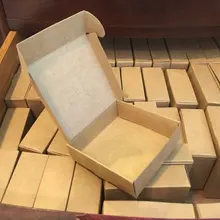 Крафт-бумага плотная Заказная коробка из крафт-картона подарочная упаковочная коробка коричневая бумага маленькая коробка