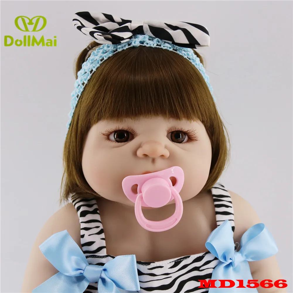 Reborn игрушки куклы 22 "55 см полная силиконовая Bebe rebne reborn baby girl куклы с радужной одеждой соска детская Подарочная игрушка куклы