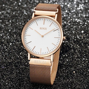 

Special Discount Binzi Women Watches Stainless Steel Mesh Band Magnetic Ladies Wrist Watch Relogio Feminino Female Clock Female