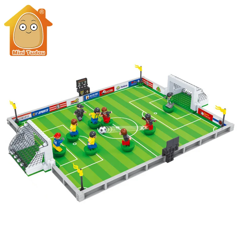 

World Cup Football Field Model 251PCS/387PCS Building Blocks Kit Kids Educational DIY Bricks Figures Toys Brand Compatible